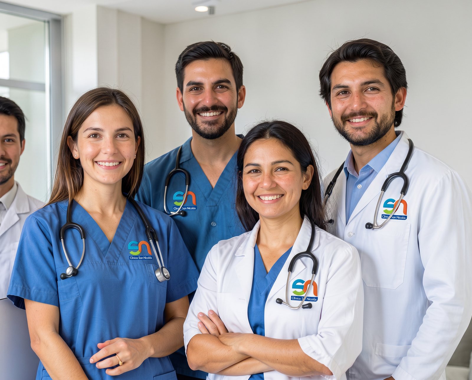 Equipo médico y de enfermería de la Clínica San Nicolás